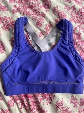 Fabletics Purple Sports Bra with Mesh Detail